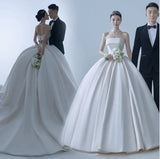 Outdoor Brao Photo Long Tailings Of The New Wedding Studio Theme Photography Dress Couple Dress Korean Version Of The White Lawn HZ0517