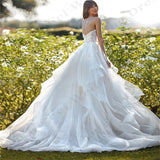 White Wedding Dress Wedding Dress With Chest And Back Long Temperament Super Fairy Elegant High-End Feeling Wedding Summer HZ0517