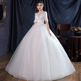 Simplicity Main Light Wedding Dress 2026 Popular New Bride Wedding French Thin Sleeve Super Fairy Simple Hepburn F78 HZ0517