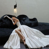 2026 New French Bride Simple Open Fork And Chest Densate Go Out Of The Yarn Small Master Yarn Small High Sense HZ0517