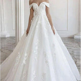 One-Word Shoulder Wedding Dress 2025 New Senseries Bridal Yarn Court Style Tail Light And Simple Small Man HZ0517