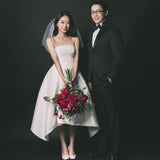 Simplicity Of The New Simple Breast Repair Korean Version Of The Solid Color Bride Wedding In The Long Travel Auction License Dress HZ0517