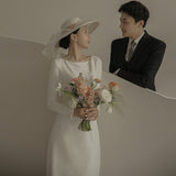 Scensine Light Wedding Dress Summer New Long-Sleeved Bridal Welcome Dress Sen Series Super Fairy Yarn HZ0517