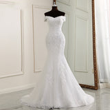 Elegant Shoulder Wedding Dress Wedding Dress Main Wedding Dress Mermaid White Wedding Dress New HZ0517