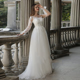 Main Wedding Dress Girl Sweet And Fresh 2026 New Bride Long Sleeves Simple White Drag Princess Style Wedding Dress HZ0517